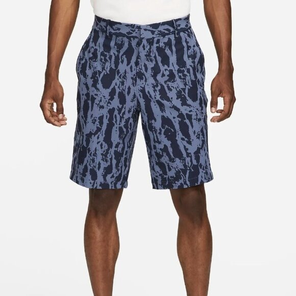 Nike CU9411 Golf Shorts Dri Fit Hybrid Print Diffused Blue